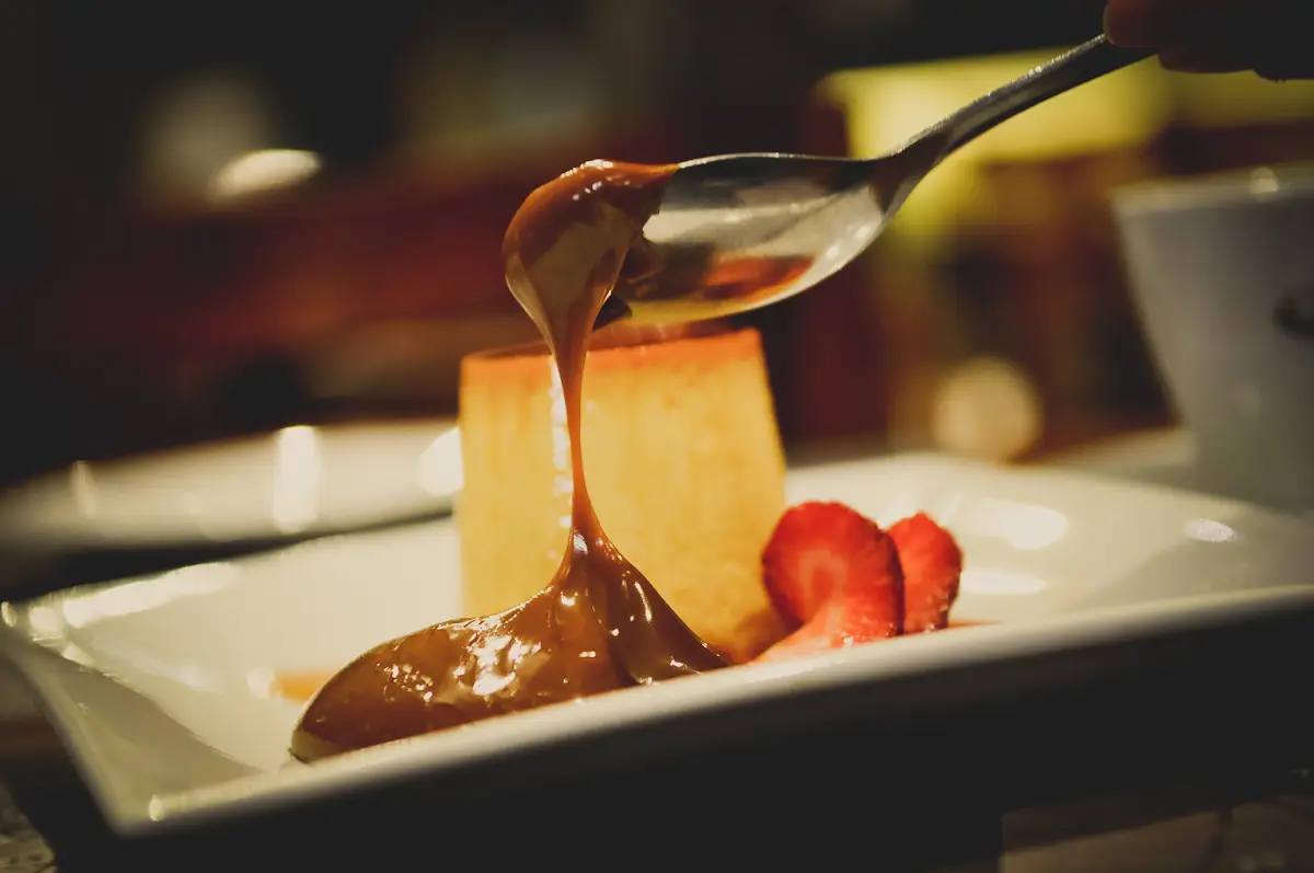 Dulce de leche with flan presented as a food you must try in Buenos Aires